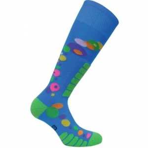 WOMEN'S EUROSOCK "FREESTYLE SILVER" SKI SNOWBOARD SOCKS - SMALL 5-8 (BLUE) - Picture 1 of 2