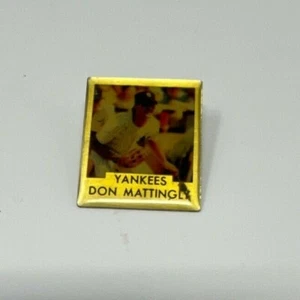 Vintage Don Mattingly NY Yankees Pin 1991 Edition Statistiken On Back - Bild 1 von 1