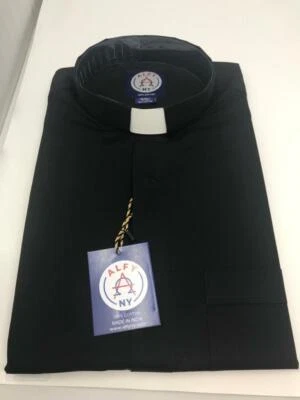 Men's  LONG SLEEVE  Premium CLERGY  Shirts ,CATHOLIC, PRIEST shirts  100% COTTON - Image 1 of 4