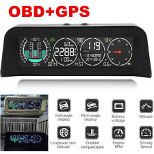 Produktbild - OBD+GPS Auto Tachometer KFZ Neigungsmesser Kompass Offroad Neigungsanzeige-Gerät