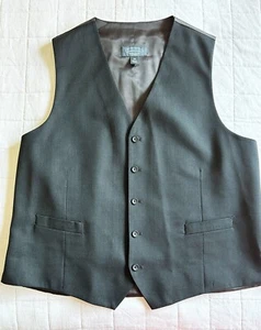Pronto Uomo Platinum Vest Men's Size 2X Charcoal Gray Wool Satin Suit Separate - Picture 1 of 8