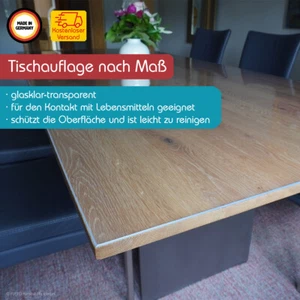Tischauflage glasklar aus Weich-PVC abwaschbar Tischdecke Tischfolie Tischschutz - Bild 1 von 3