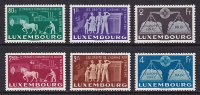 LUXEMBURGO 1951 Europa Unida Juego de 6 SG 543-548 MNH/** (CV 400€) - Imagen 1 de 2