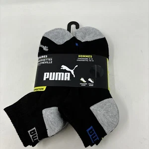 PUMA Men's Low Cut Tab Socks 6-Pair Size 8-12 Training Cushioned Mesh - Picture 1 of 6