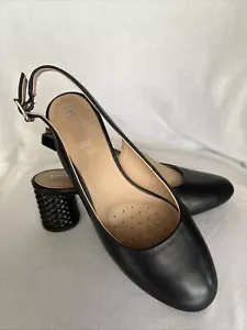 Geox Womens Ortensia Sling Back Pumps Black Size 37 US 7 - Picture 1 of 19