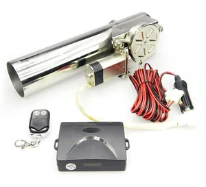 STAINLESS UNIVERSAL EXHAUST CUTOUT-OUT VALVE E-CUT KIT REMOTE 2.5" / 63,5mm - Afbeelding 1 van 4