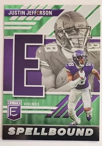 2023 Donruss Elite Spellbounfld Green Justin Jefferson Minnesota Vikings - Picture 1 of 2