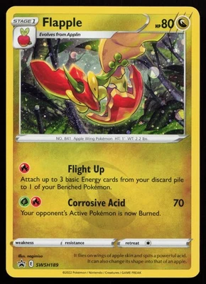 Flapple SWSH189 Sword & Shield Promo Cards Cosmos Holo Pokémon Card - Image 1 of 2
