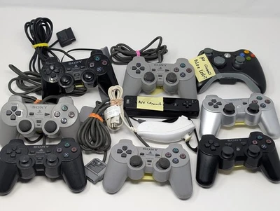 Lot of Controllers For Parts or Repairs (PlayStation PS, Nintendo Wii, Xbox 360) - Image 1 of 3