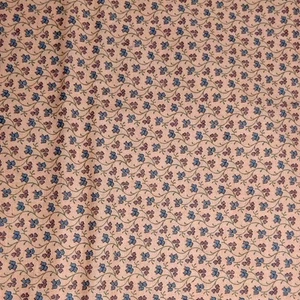 2/3y Joan Kessler Blue Purple Flowers on Pink Floral Fabric, Vintage Concord - Picture 1 of 4