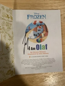 SIGNED by Josh Gad I Am Olaf (Disney Frozen) (2020, Picture Book) Voice +PIC - Picture 1 of 6