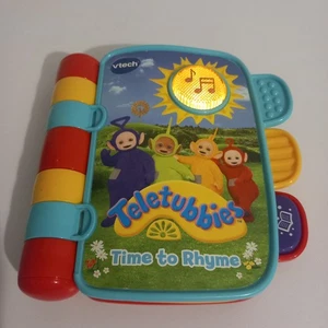 Teletubbies Time To Rhyme Electronic Talking Light Up Musical Book Vtech - Picture 1 of 9