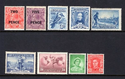 AUSTRALIA 1928-1942 LIGHTLY & MOUNTED MINT RANGE CAT £56.35 (2026) - Image 1 of 2