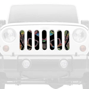For Jeep Renegade 15-19 Dirty Acres 1-Pc Tiki Bob Style Perforated Main Grille - Picture 1 of 4