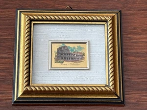 Mini gerahmt 23 kt Blattgold Original Roma Al Golosseo Italien hergestellt ca. 4,50"x4" - Bild 1 von 8