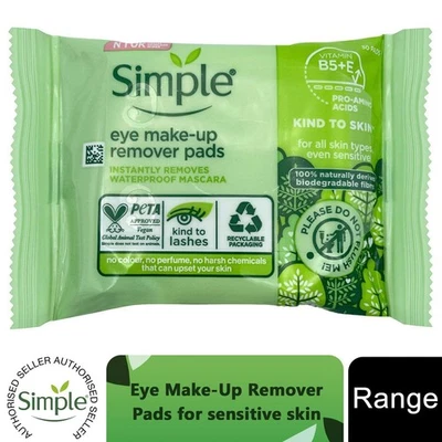 Almohadillas desmaquillantes de ojos de tipo simple para la piel 6 x 30