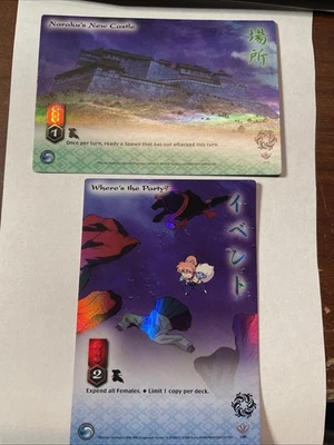 Inuyasha TCG Naraku’s New Castle #113 & Where’s The Party # 100 foil Holo Cards - Image 1 of 4