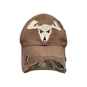 Buck Wear Youth Teen Strapback Hat Cap Brown Camo Distressed Hunter to the Bone - Picture 1 of 9