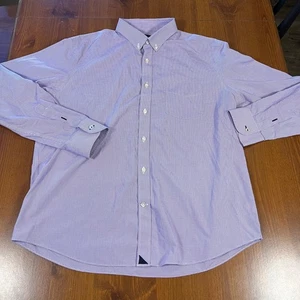 UNTUCKIT Men's XL Wrinkle Free Button Down Shirt Purple Gingham Check - Picture 1 of 7