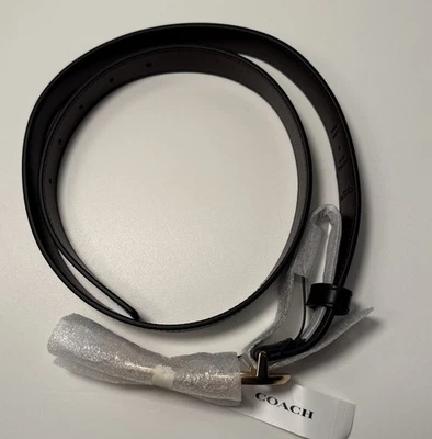 Cinturón Coach NUEVO con Etiquetas Negro Mujer Damas Regalo Lujoso 40 pulgadas Foto 1 de 4