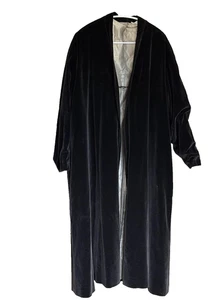 Vintage 1950s Black Velvet Swing Coat with lining dolman tapered sleeve M/L - Picture 1 of 7