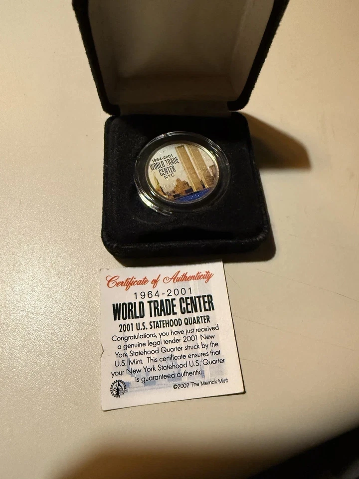 2001 New York State Quarter 9/11 Memorial Coin World Trade Center  Commemorative - Image 1 of 4