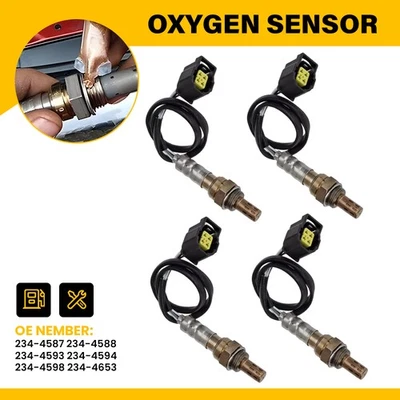 4X Oxygen O2 Sensors For Jeep Wrangler V6 3.6L 3.8L L6 4.0L 2001-2018 234-4030 R - Image 1 of 4