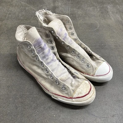 1950s 60s Converse Chuck Taylor Basketball Shoes Comfort Arch USA White Size 10 - Image 1 of 4