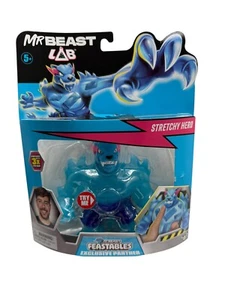 Mr Beast Feastables Exclusive Iconic Panther Stretchy Hero Blue Toy - Picture 1 of 8