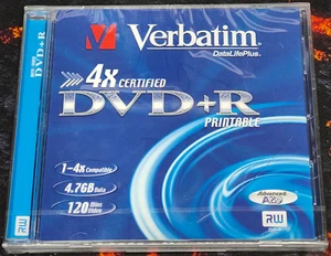 VERBATIM DVD+R - 4.7GB 120 min 4x SPEED - PRINTABLE - 43231 - Imagen 1 de 1