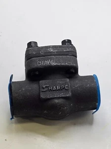 (QTY 2) Sharpe Socketweld Swing Check Valve Forged Steel 800# 3/4" 24834SC - Picture 1 of 7