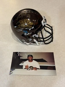Fred Taylor Jaguars Chrome /2000 Hologram Signed Auto Autographed Mini Helmet - Picture 1 of 4
