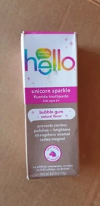 Hello Kids Unicorn Sparkle Toothpaste Bubble Gum Flavor 4.2 oz EXP 10/24 - Picture 1 of 3