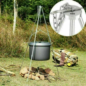 Faltbar Stativ Camping Kochen Grill Dreifuß Lagerfeuer Outdoor Kochtopfhalter DE - Bild 1 von 12