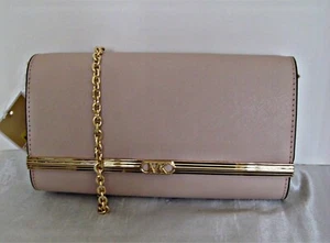 Michael Kors - Mona Large EW Leather Clutch - Soft Pink - Picture 1 of 5