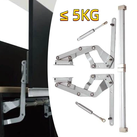 Cabinet Door Hinges Vertical Hinge Prop Shock for Cupboard Upturn Support Grey Cover