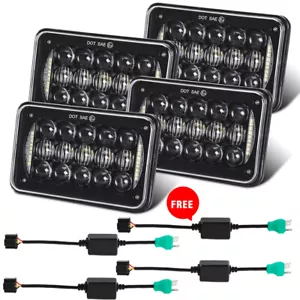 NEW DOT 4"X6" LED Headlights Hi/Lo w/DRL +Adapters For Landcruiser 61 80 Series - Picture 1 of 12