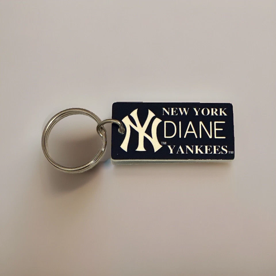 New York Yankees Diane Keychain Name Tag Plate MLB Plastic One Sided - Image 1 of 1