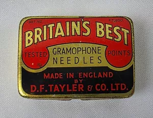 Lata de agujas de gramófono vintage de Gran Bretaña con 90 unidades - Imagen 1 de 5
