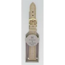 Hirsch Aristocrat Band Real Leather Cream Crocodile Embossing 14mm Length M