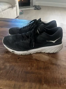 Zapatos para correr Hoka One One Cavu 3 #1106481 BHWT negros/blancos para hombre talla 10 - Imagen 1 de 16