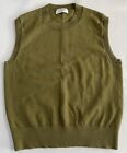 Aritzia Babaton Womens Size XS 100% Merino Wool Olive Green Sweater Vest