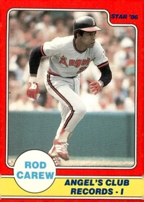 1986 Star #13 Rod Carew California Angels HOF - Image 1 of 2