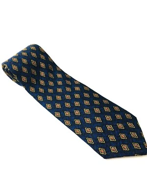 Zylos George Machado 100% Silk Men's Necktie, Navy With Gold and Red Accents  Foto 1 de 4