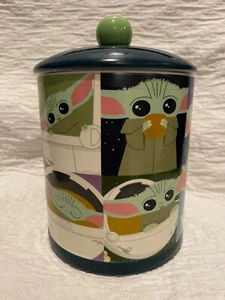 Disney Star Wars The Child Baby Yoda Grogu Images Ceramic Cookie Jar Canister - Picture 1 of 4