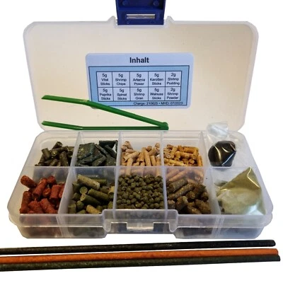 Futter-Proben-Set / Sticks, Shrimp Pudding, Powder, Lollies / Garnelen Aquarium - Bild 1 von 2