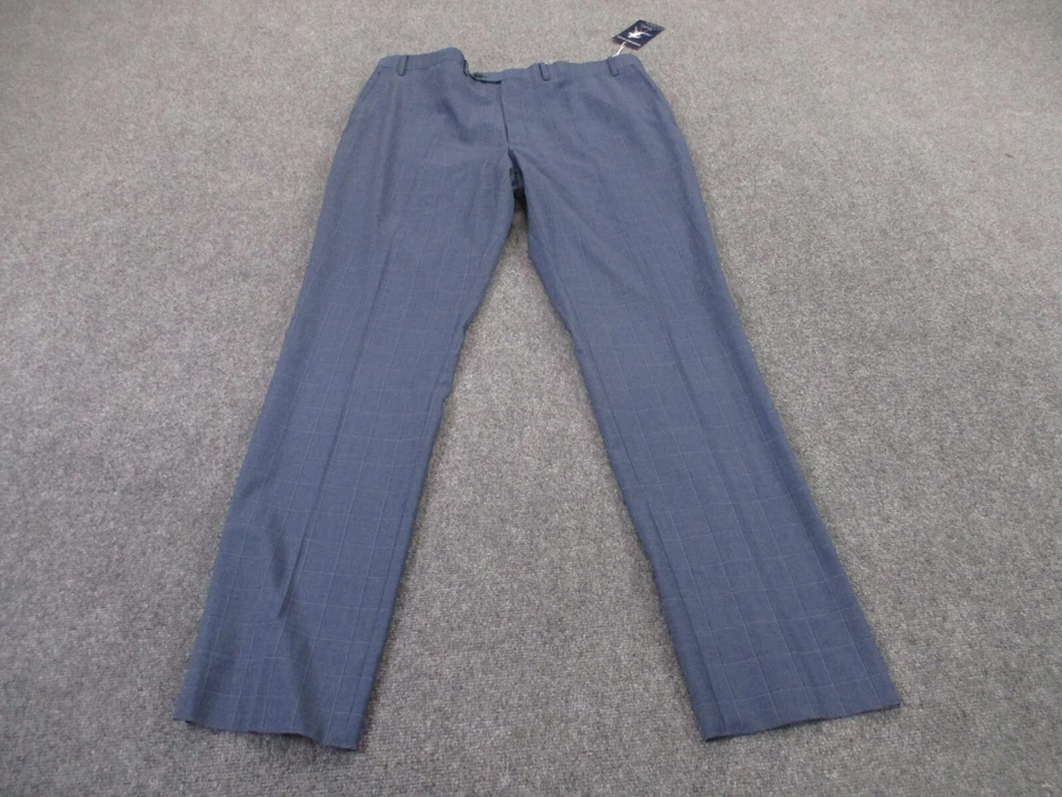 Ralph Lauren Pants Mens 44 Plaid Wool Chino Business Comfort Flex Unhemmed NEW - Image 1 of 4
