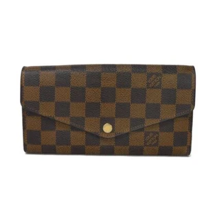 LOUIS VUITTON Portefeiulle Sarah N63209 purse Logo Brown Checkered Vuitton... - Picture 1 of 24