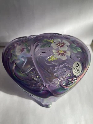 Fenton Caja Baratija Doble Corazón Patas Difícil de Encontrar Color Foto 1 de 4