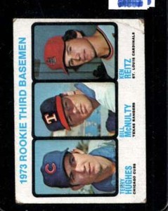 1973 TOPPS #603 TERRY HUGHES/BILL MCNULTY/KEN REITZ GOOD (RC) 3RD BASEM *X102587
